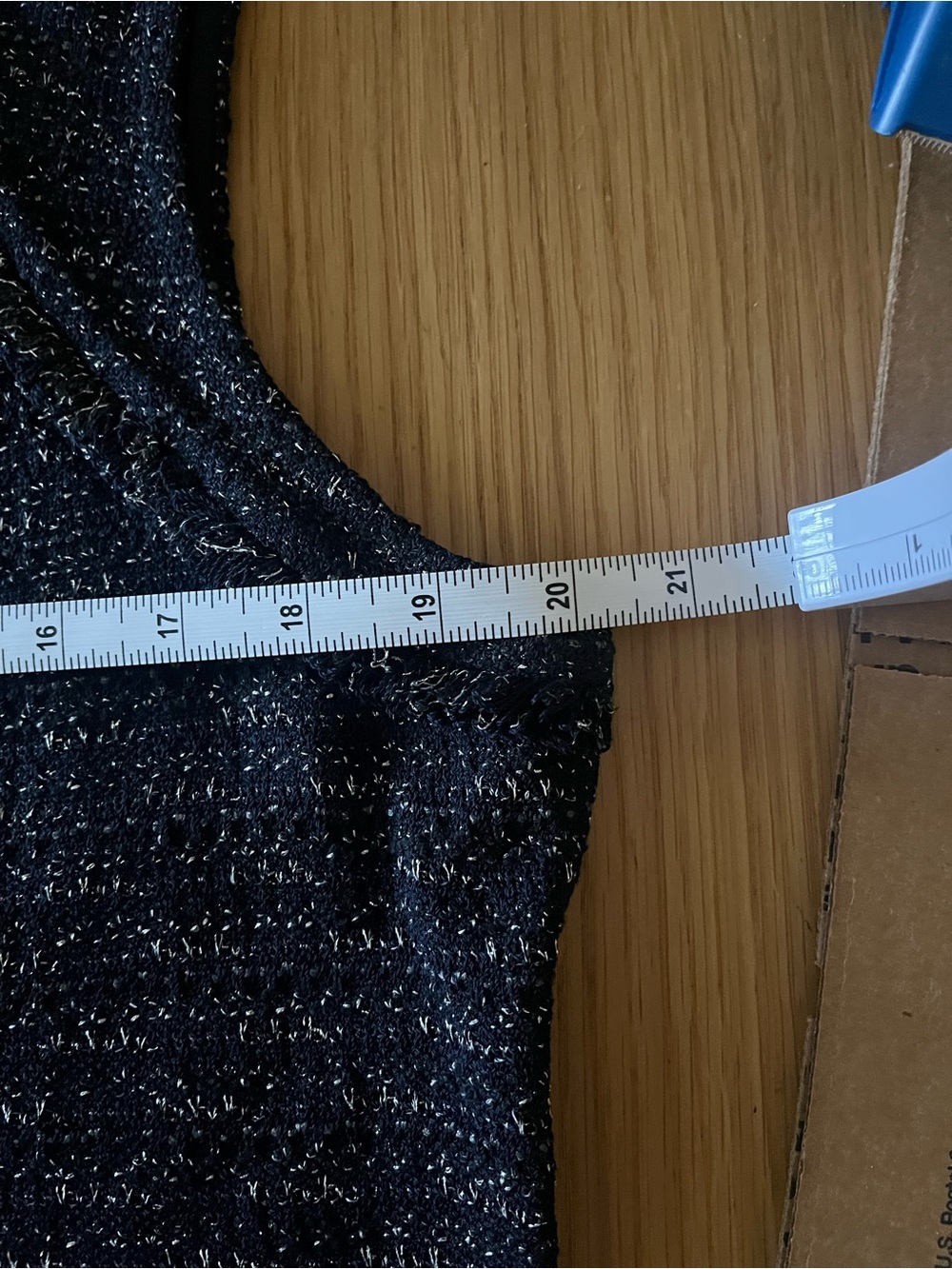 St. John Navy and Silver Tweed Midi Sheath Dress - Picture 6 of 6